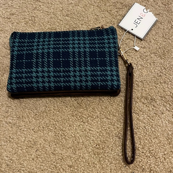 Wool Wristlet | Clutch Purse Wallet | Wool plaid - Picture 5 of 6